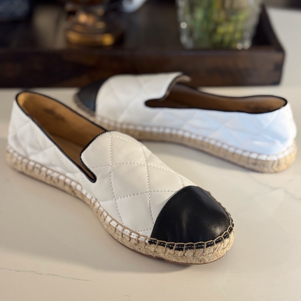 🤍🖤 NWOT TALBOT’S IZZY SOFT LEATHER ESPADRILLES! - Picture 5 of 9